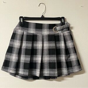 Limited Too Plaid Skort Black White Plaid Academia School Girl Preppy L 12/14